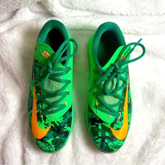 Nike Zoom KD 6 VI Easter 2013 599477-303 Green Camo/Orange Basketball -Size 4.5Y - Picture 6 of 8